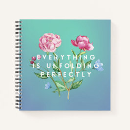 Alles entfaltet sich perfekt Spiral-Notebook Notizblock