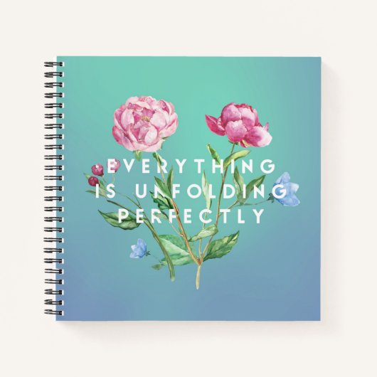 Alles entfaltet sich perfekt Spiral-Notebook Notizblock (Vorderseite)
