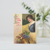 Alles Erntedank, Bounty ist dein. Feiertagspostkarte (Stehend Vorderseite)