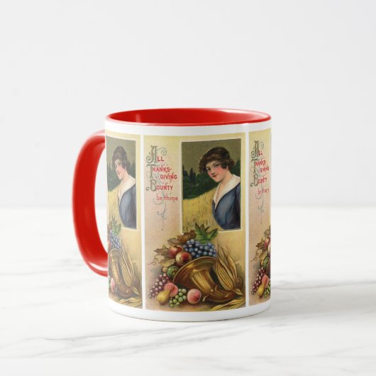 Alles Erntedank, Bounty ist dein. Tasse (Vorderseite Links)