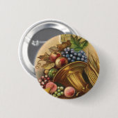 Alles Erntedankfest-Reichtum sei Dein Button (Vorne & Hinten)