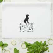 "Alles Essen muss zum Labrador gehen" Küchentuch (Gefaltet)