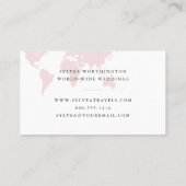 ALLES FÄRBT EDITABLE Weltkarte Visitenkarte (Rückseite)