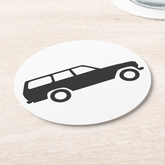 Alles FJ60 60-Series Land-Kreuzer-Untersetzer Runder Pappuntersetzer (Angewinkelt)