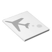 alles Flugzeug; Flugzeug Notizblock (angewinkelt)