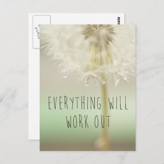 Alles funktioniert mit einer inspirierenden Postka Postkarte (Vorne/Hinten)