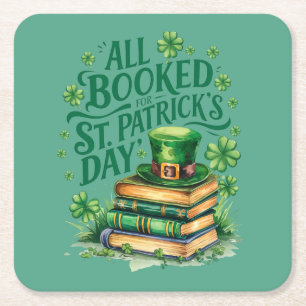 Alles für den St. Patrick's Day gebucht Rechteckiger Pappuntersetzer