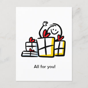 Alles für dich! postkarte