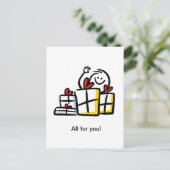 Alles für dich! postkarte (Stehend Vorderseite)