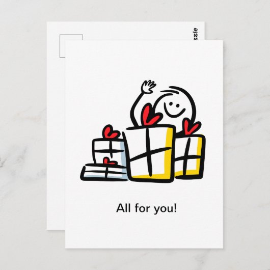 Alles für dich! postkarte (Vorne/Hinten)
