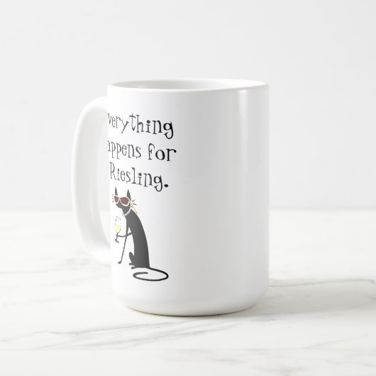 Alles für einen Riesling Wine Pun Kaffeetasse (Vorderseite Links)