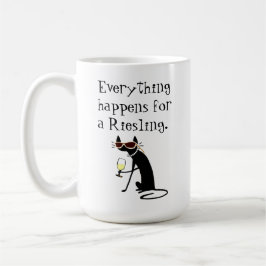 Alles für einen Riesling Wine Pun Kaffeetasse