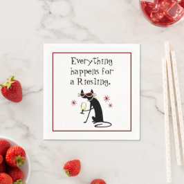 Alles für einen Riesling Wine Pun Serviette
