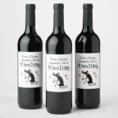 Alles für einen Riesling Wine Pun Weinetikett (Flaschen)