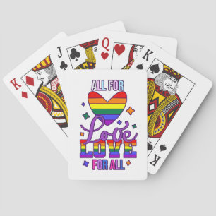 Alles für Liebe Liebe für Alle - LGBTQ+ Stolz Spielkarten