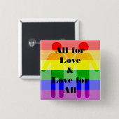 Alles für Liebe und Liebe für alle Magnet LGBT Rai Button (Vorne & Hinten)