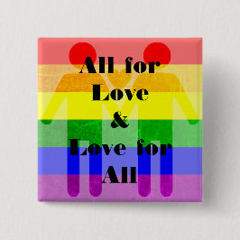 Alles für Liebe und Liebe für alle Magnet LGBT Rai Button