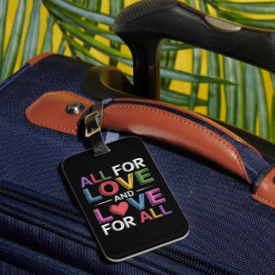 Alles für Liebe und Liebe für alle Pride Month LGB Gepäckanhänger