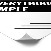 Alles ganz einfach behalten poster (Ecke)