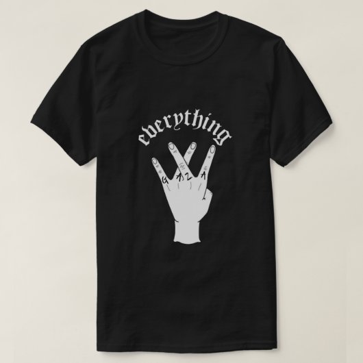 Alles Gaza-Schwarzes T-Shirt (Design vorne)