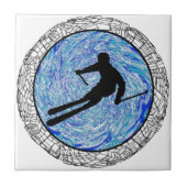 ALLES GEBIRGSskifahren Fliese (Vorderseite)