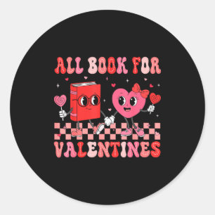 Alles gebucht für den Valentinstag Buch Bibliothek Runder Aufkleber