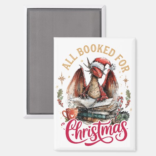 Alles gebucht für den Weihnachtsdrache  Magnet (Vorderseite/Rückseite)