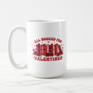 Alles gebucht für Valentins Retro-Buchliebhaber Kaffeetasse