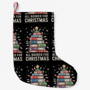 Alles gebucht für Weihnachten Buch Xmas Baum Feier Kleiner Weihnachtsstrumpf