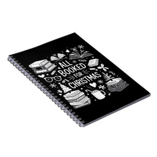 Alles gebucht für Weihnachten Buchliebhaber Buchge Notizblock