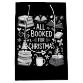 Alles gebucht für Weihnachts-Buch Lover Buchgesche Mittlere Geschenktüte (Vorderseite)