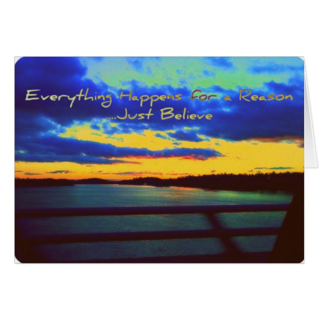 Alles geschieht aus einem Grund… glauben gerade (Vorderseite (Horizontal))