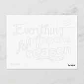 Alles geschieht aus einem Grund Motivierend Worte Postkarte (Rückseite)