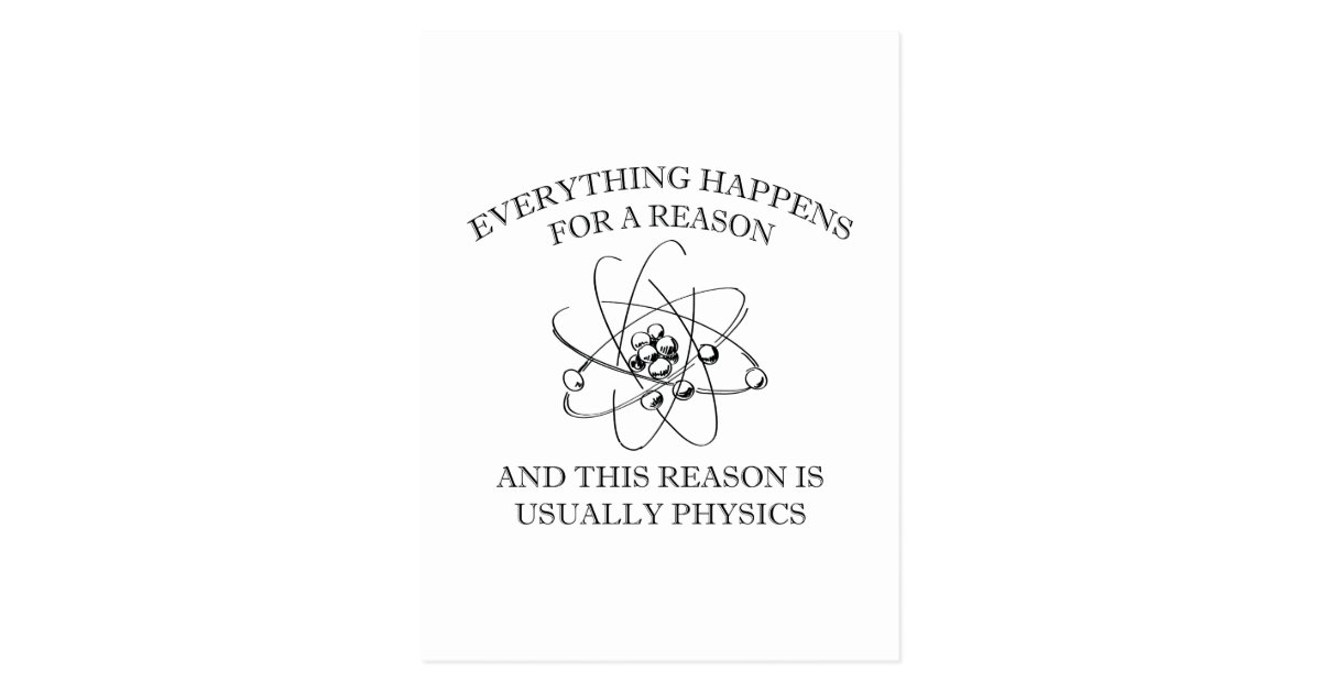 Alles geschieht aus einem Grund Postkarte | Zazzle.de