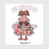 Alles gesprenkelt Bougie Fir Life, Bougie Xmas Tre Aufkleber (Blatt)