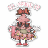 Alles gesprenkelt Bougie Fir Life, Bougie Xmas Tre Aufkleber (Vorderseite)