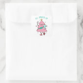 Alles gesprenkelt Bougie Fir Life, Bougie Xmas Tre Quadratischer Aufkleber (Tasche)