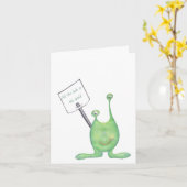 Alles Glück in der Welt Viel Glück Alien Card Karte (Gelbe Blume)