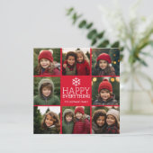 Alles glücklich 8 Foto Collage Feiertagskarte (Stehend Vorderseite)