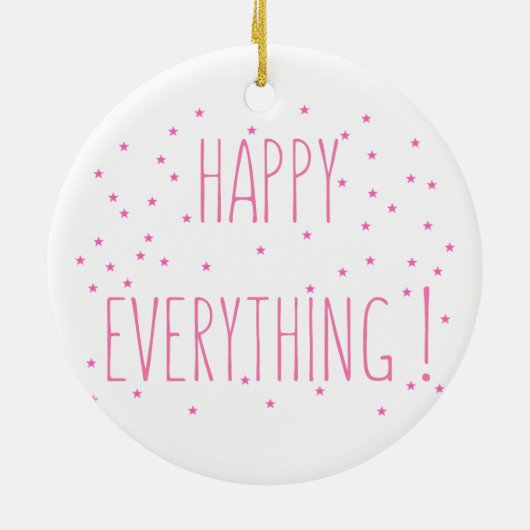 Alles glücklich - Fun Quote Ornament (Hinten)