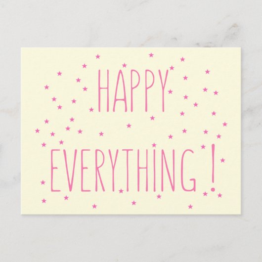 Alles glücklich - Fun Quote Postkarte (Vorderseite)