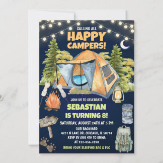 Alles Glückliche Camper Geburtstag Einladung