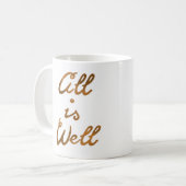 Alles Gold ist wohle Zitat-Typografie Kaffeetasse (Vorderseite Links)
