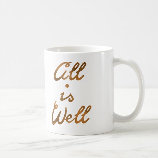 Alles Gold ist wohle Zitat-Typografie Kaffeetasse (Rechts)