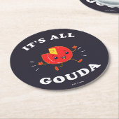 Alles Gouda Runder Pappuntersetzer (Angewinkelt)