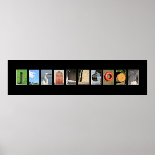 alles gut mit Bildbuchstaben geschrieben Poster (Vorne)