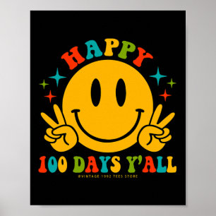 Alles Gute 100 Tage Y'all Teachers Student 100. Ta Poster