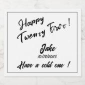 Alles Gute 21! Jake! Nimm dir eine kalte! Bierflaschenetikett (Einzelnes Label)