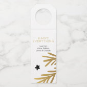 Alles Gute, alles Gold Winter Foliage Personalisie Flaschenanhänger (Vorderseite)