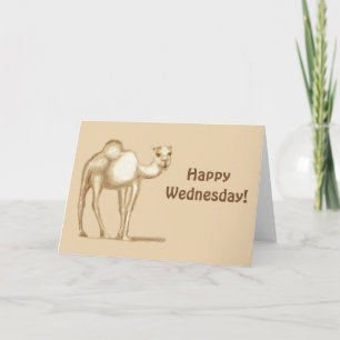 Alles Gute am Mittwoch! Camel Greeting Card Karte